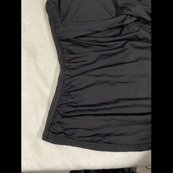 NEW $105 Sea Level Cross Front Tankini‎ Top in Black [SZ 10 US ] - Picture 8 of 12